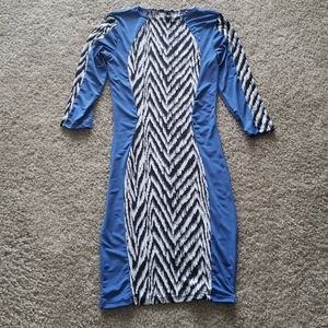Blue with Zebra stripes Dress